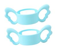 FUNNETOYU Asa de para Biberón 2 Piezas Mango Antideslizante para Bebés Resistente a Altas Compatible Biberones de Boca Ancha para Aprendizaje de Bebés