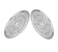 FUNNETOYU Bandejas para Cocinar al Vapor de Acero Inoxidable 30 Cm Resistentes al Calor Reutilizables para Ollas Arroceras y Vaporeras, Rejillas Prácticas para Alimentos al Estilo Aleatorio