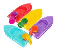 FUNNETOYU Barco Propulsado por Globos DIY de 4 Piezas para Juego Educativo de Física y Experimentos Científicos Juguete de Plástico ABS para Aprendizaje Escolar y Color Color Aleatorio