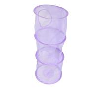 FUNNETOYU Bolsa Organizadora Colgante Púrpura 3 Compartimentos de Malla Doble Refuerzo para Almacenamiento de Juguetes y Fácil Visualización en Habitación Infantil