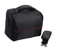 FUNNETOYU Bolsa para Cámaras Réflex Digitales y Lentes, Bolso Bandolera un Hombro, Estilo Compacto y Ligero, Correa Ajustable, para Fotografía y Viaje, Color Negro, Tamaño