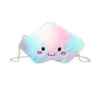FUNNETOYU Bolso Bandolera para Niñas de Felpa Cadena, Bolsa de Peluche Adorable y Casual, Gran Capacidad para Guardar Objetos Pequeños en Compras o Citas