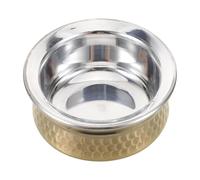 FUNNETOYU Bowl Tradicional para Curry y Arroz Cuenco Martillado para Servir Frutas y Verduras Olla para Cocina Fuego Directo Vajilla Versátil para Fiestas y Uso Diario