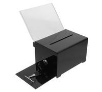 FUNNETOYU Buzón de Sugerencias con Cerradura Acrílico 16x11.5x10 Cm Caja Multifuncional para Votación y Donaciones Uso Público Oficina