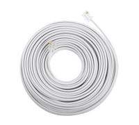 FUNNETOYU Cable de Extensión PC Metros Blanco Cable para Línea Fija Hogar Accesorios para Teléfono Conexión para Módem Fax