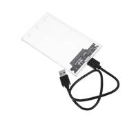 FUNNETOYU Caja Externa para Disco Duro Transparente USB sin Herramientas Compatible con SSD y hasta Transferencia Rápida y Fácil Instalación Plug and Play