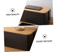 FUNNETOYU Caja Organizadora de Cables de Carga con Diseño de Madera Mediana Almacenamiento Seguro para Enchufes y Adaptadores Organizador Práctico para Oficina y Hogar