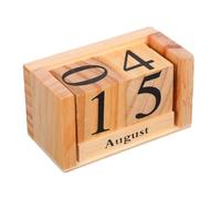 FUNNETOYU Calendario de Bloque de Madera Maciza Manual Calendario para Escritorio Adorno Funcional y Decorativo para Oficina y