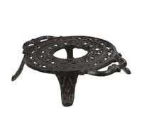 FUNNETOYU Calentador Tetera Hierro con Base Trípode Estable y Diseño Decorativo Café y Leche Caliente el Hogar