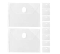 FUNNETOYU Carpeta de Sobres Transparente de Pp, 24 Unidades, Organizador de Recibos y Porta Cheques, para Guardar Sellos y Llevar en Bolsos Pequeños