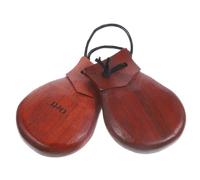 FUNNETOYU Castañuelas Españolas de Madera Natural para Adultos Instrumento de Percusión Tradicional de Pulida Sonido Superior para y Jotas