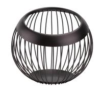 FUNNETOYU Cesta de Almacenamiento de Hierro para Cocina y Sala Cesta Decorativa Moderna en Color Café Oscuro Organizador Multiusos para Frutas Verduras y Snacks para Hogar