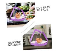 FUNNETOYU Cesta Plegable de Silicona para Verduras Resistente al Calor Diseño de Malla para Drenaje para Cocinar al Vapor y Hervir Huevos Utensilio Multifuncional para Cocina Color