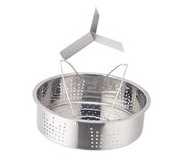 FUNNETOYU Cestillo Olla de Acero Inoxidable Doble Asa y División para Cocinar al Vapor en Olla Eléctrica, Vaporera Sanitaria de Gran Capacidad
