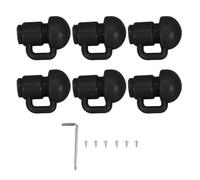 FUNNETOYU Cubierta para Tubo de Red de Juego de Plástico Negro Resistente a Rayos UV, Tamaño 7.5x6.5x4.5 Cm, Adecuada para Barandillas y Tubos de 1 Pulgada en Patios y Áreas de Juego