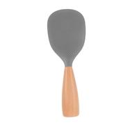 FUNNETOYU Cuchara De Arroz De Silicona Mango De Madera Resistente Al Calor Antiadherente Para Servir Arroz Olla Arrocera Casa