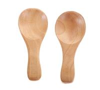 FUNNETOYU Cucharas de Madera para Leche Polvo 2 Pcs Mini Cucharas de Mango Corto para y Condimentos Accesorios de Cocina
