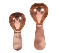 FUNNETOYU Cucharas Medidoras de Café de Acero Inoxidable 2 Piezas Diseño Ergonómico y Capacidad de 15 Ml y 30 Ml para Uso en Café y Hogar