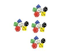 FUNNETOYU Dados de Plástico Multicaras para Juegos de Mesa y Fiestas Set de 6 Dados Pequeños Valores Unidades Decenas Centenas Miles Diez Mil Cien Mil Accesorios para Juegos de rol