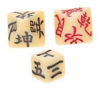 FUNNETOYU Dados Multicaras Yi Jing de Resina, 3 Piezas, Antiguos