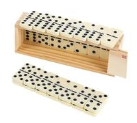 FUNNETOYU Dominó Clásico Portátil para Adultos y Familias Set de Fichas de Melamina con Caja de Almacenamiento para Mesas Fiestas y Entretenimiento Grupal