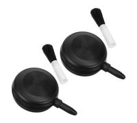 FUNNETOYU Equipo de Limpieza de Lentes y computadoras 2pcs soplador y Cepillo Negro plástico para eliminación de Polvo y Limpieza en Movimiento para Profesionales