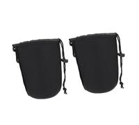 FUNNETOYU Estuche De Neopreno para Lentes Cámara 2 Piezas, Ajustable Prueba De Golpes, para Fotógrafos Profesionales y Aficionados, Viaje y Uso Diario, Negro Sin Logotipo