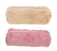 FUNNETOYU Estuche Lapices Peluche 2 Unidades Bolsa Multifuncional para Bolígrafos y Papelería Diseño Simple Portátil para Estudiantes y Organización Escolar