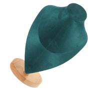 FUNNETOYU Exhibidor de Joyas con Base de Madera Soporte para Collares y Cadenas Organizador Compacto y Elegante para Tiendas y Ferias Grande Verde Oscuro