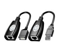 FUNNETOYU Extensor de Cable USB de Red Ethernet Adaptador de Extensión USB Macho a Hembra Compatible Impresoras Portátil y Ligero para Oficina Hogar y Escuela