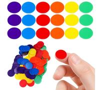 FUNNETOYU Fichas de Bingo de Colores Surtidos para Niños y Adultos, Paquete de 180 Piezas (30 Azules, Rojas, Amarillas, Verdes, Moradas y Naranjas), Fichas Acrílicas para Juegos Educativos,