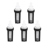 FUNNETOYU Filtro de Entrada Alta Resistencia Corrosión Negro de Acero Inoxidable y Plástico Fácil de Desmontar, Paquete de 5 Piezas para Diámetro Interno 7-8mm para Micro Bomba de Agua