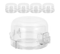 FUNNETOYU Fundas Protectoras para Perillas de Cocina a Gas, Transparentes, Resistentes al Agua Aceite, 5 Piezas, Alta Resistencia Térmica, Seguridad Infantil para Cocinas Domésticas