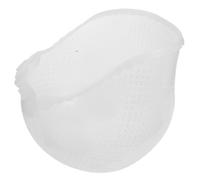 FUNNETOYU Gorro de silicona para mechas con diseño ajustable y orificios cruzados, reutilizable, color blanco semitransparente, para uso en salón y hogar en tratamientos capilares