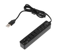 FUNNETOYU Hub USB Multi-Puertos con Lector Tfsd Divisor USB Portátil para Laptop y PC Extensión de Datos Multifunción Cable de Color Negro