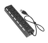 FUNNETOYU Hub USB Puertos Expansor De Puerto con Led Concentrador Rápido y Portátil para Laptop Ordenador y Viajes Cable Reforzado con Núcleo De Compatible con Múltiples Dispositivos