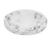 FUNNETOYU Jabonera de Resina Patrón Mármol Blanco para Baño, Soporte para Jabón Que Mantiene el Jabón Seco y Almacena, Estilo Nórdico Elegante