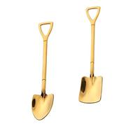 FUNNETOYU Juego de 2 Cucharas de Café Inoxidable Creativas Cucharas para Postres Diseño de Pala para Lavavajillas Elegante y Práctica