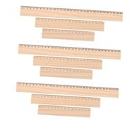 FUNNETOYU Juego De 9 Reglas Rectas De Madera Portátiles, Tamaños 15 Cm, 20 Cm y 30 Cm, Herramienta De Dibujo y Medición para Diseño, Arquitectura y Educación Escolar