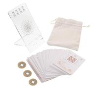 FUNNETOYU Juego de Cartas de Adivinación para Principiantes I Ching 64 Hexagramas, Tarjetas Guía de Papel para Lectura y Oráculo Chino Soporte para Tarjetas, Set Completo para Aprendizaje