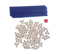 FUNNETOYU Juego de Dominó Triangular de Melamina Resistente Fichas Numéricas Claras Estuche Compacto Portátil para Entrenamiento Lógico y Ocio Familiar en Viajes y Reuniones