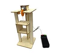 FUNNETOYU Juguete de Madera Elevador DIY Educativo para Modelo Manual de Construcción para Aprendizaje Científico y Desarrollo de Habilidades Kit de Ciencia Infantil