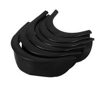 FUNNETOYU Kit de 6 Tapetes Laterales para Esquinas de Mesas de Billar de Plástico Negro, Diseño Americano, para Reemplazo Rápido y Mejorar la Experiencia de Juego en Billar