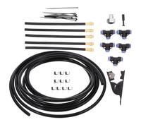 FUNNETOYU Kit de Riego para Jardín Boquillas Nebulizadoras Ajustables y Conectores de Cobre, Sistema Fácil de Instalar para Plantas en Exteriores y Invernadero