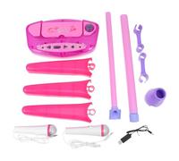 FUNNETOYU Micrófono Juguete Infantil Rosa Dúo Educativo con Sonidos y Luces Micrófono de Canto para Karaoke para Desarrollo Temprano y Musical