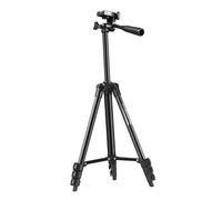 FUNNETOYU Mini Trípode Ajustable de Aluminio para Cámara y Proyector, Soporte Multifunción Portátil Negro para Exteriores, Transmisión en Directo y Pesca, Trípode Compacto de 4 Secciones