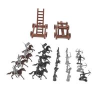 FUNNETOYU Miniaturas Soldados Medievales Figuras Pequeñas Artesanía para Decoración Caballería