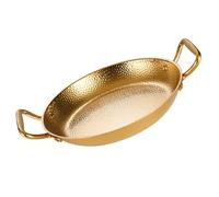 FUNNETOYU Olla Ahorro de Energía para Paella de Acero Inoxidable Doble Asa y Resistencia Cal y Fondo Plano para Cocinar Hot Pot Picante o Dry Pot