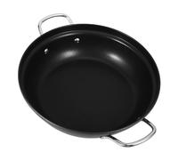 FUNNETOYU Olla de Hierro para Cocinar con Doble Asa Gran Capacidad Diseño Práctico para Cocina y Restauración Distribución Uniforme de Calor Fácil Limpieza