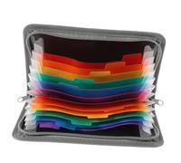 FUNNETOYU Organizador de Archivos Portátil con Borde de y Diseño Elegante Carpeta Plástica Expandible para para Oficina y Escuela